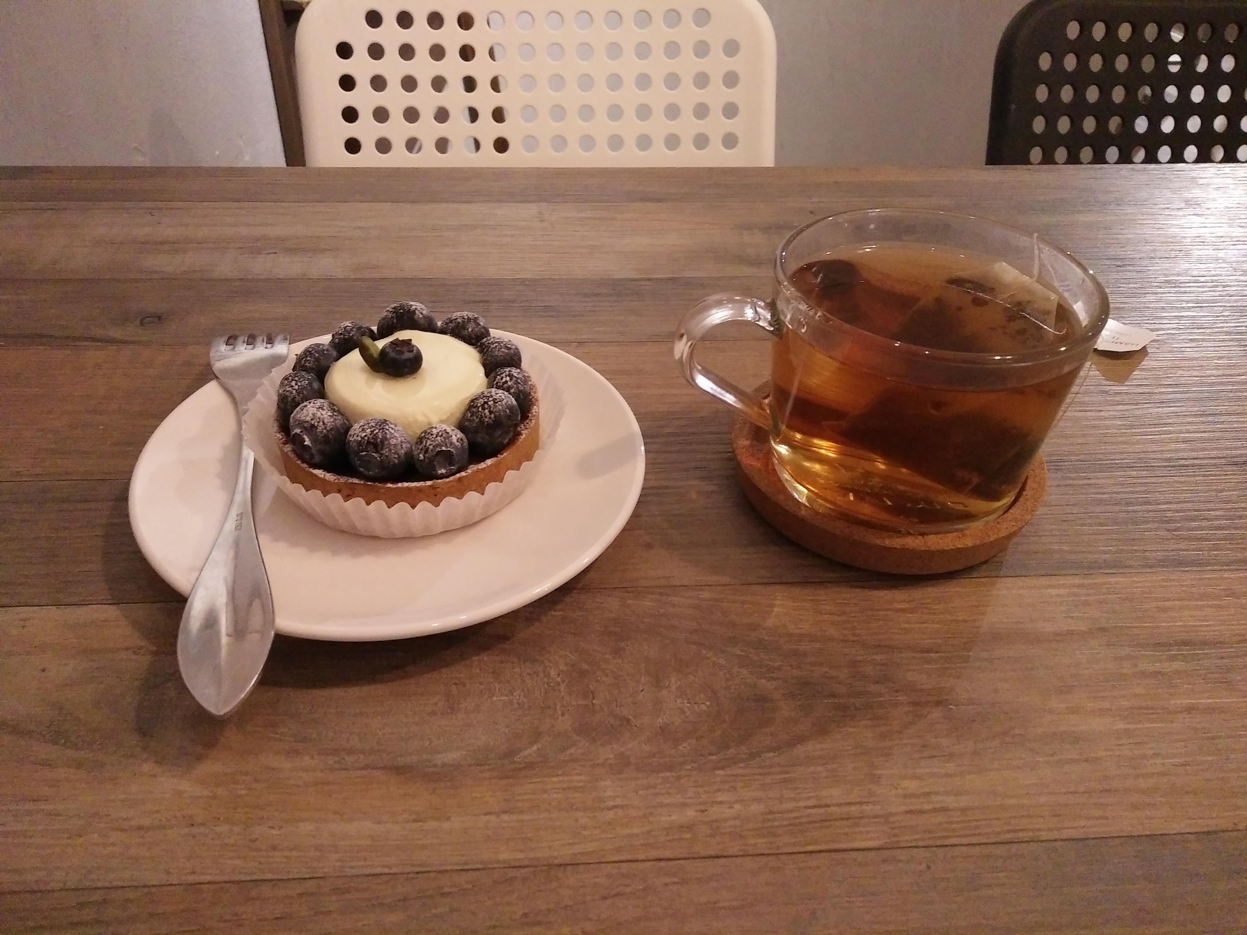 台北市南港昆陽站咖啡店 BOCY Patisserie & Bistro 寶希甜點好食光 藍莓塔 有機香草紅茶